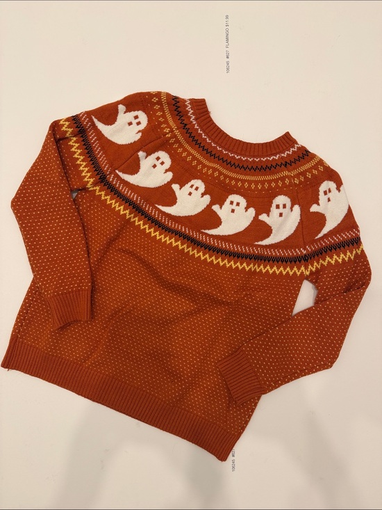 Sweaters - Women's Rust Orange Ghost Fair Isle Sweater